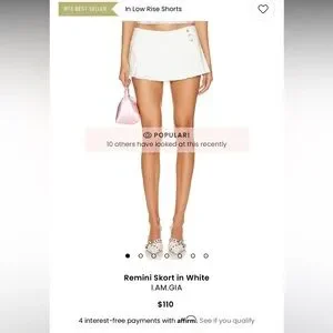 I AM GIA white remini skort size small
